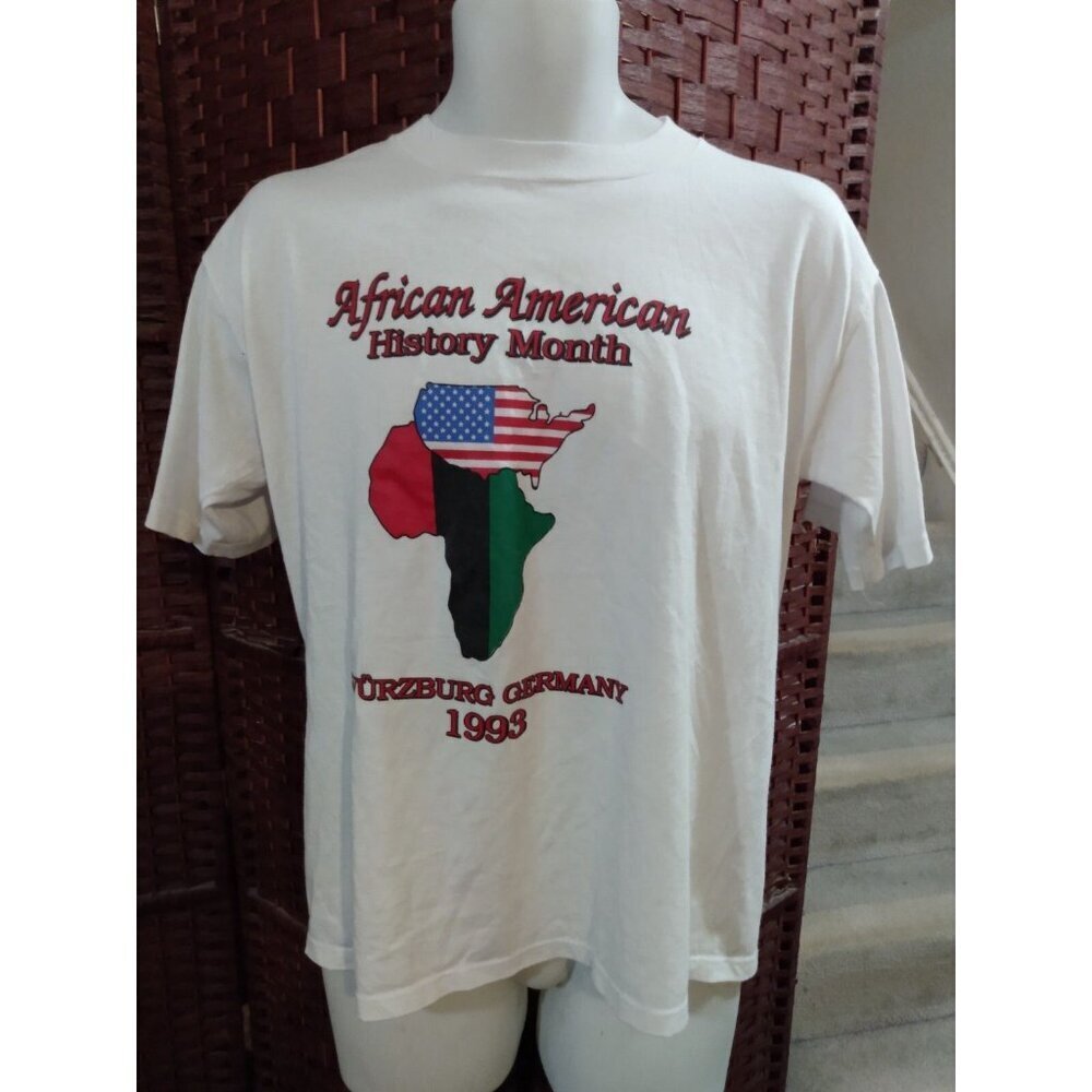 Vintage 90s African American Black History Month T Shirt 1993 LRG Single Stitch
